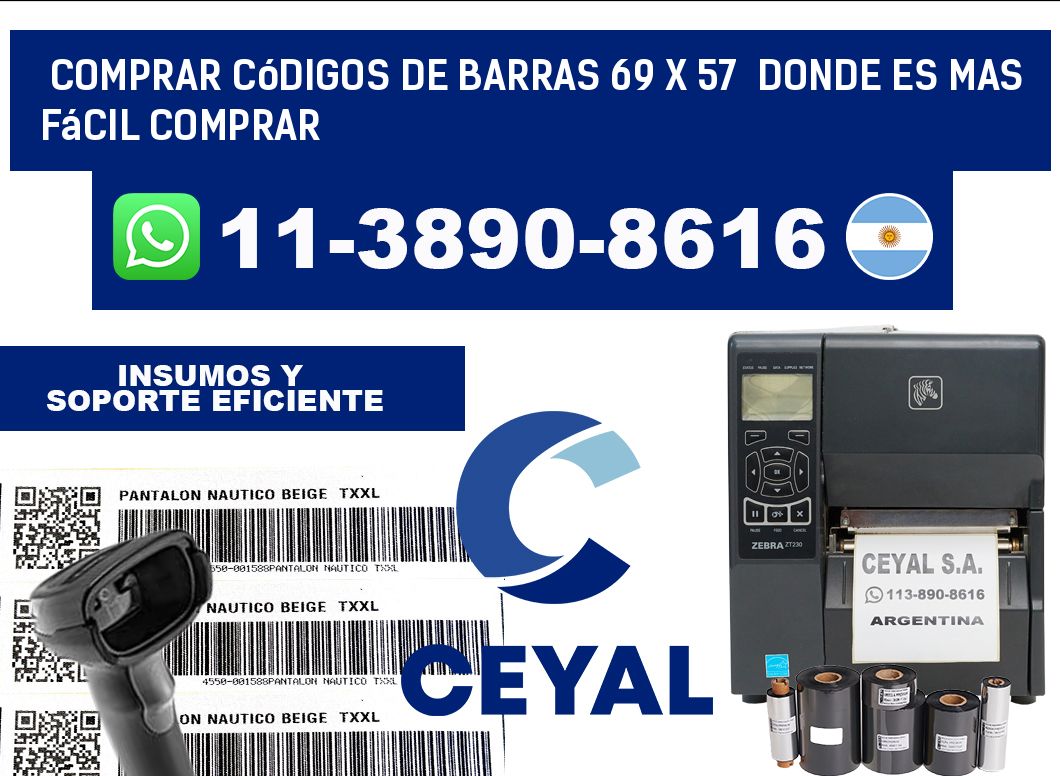 Comprar códigos de barras 69 x 57  Donde es mas fácil comprar