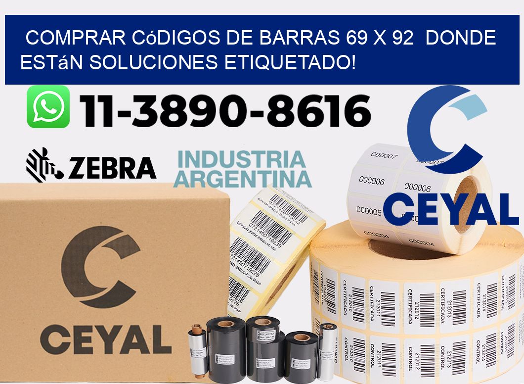 Comprar códigos de barras 69 x 92  donde están soluciones etiquetado!
