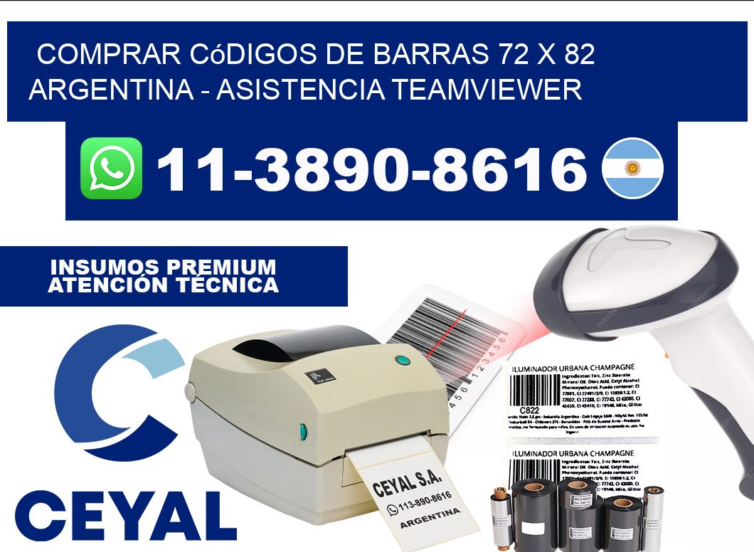Comprar códigos de barras 72 x 82 argentina - asistencia teamviewer