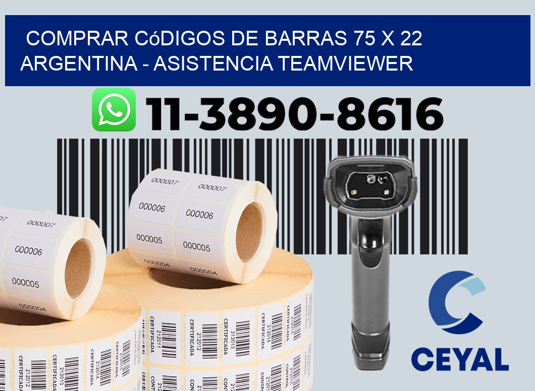Comprar códigos de barras 75 x 22 argentina - asistencia teamviewer