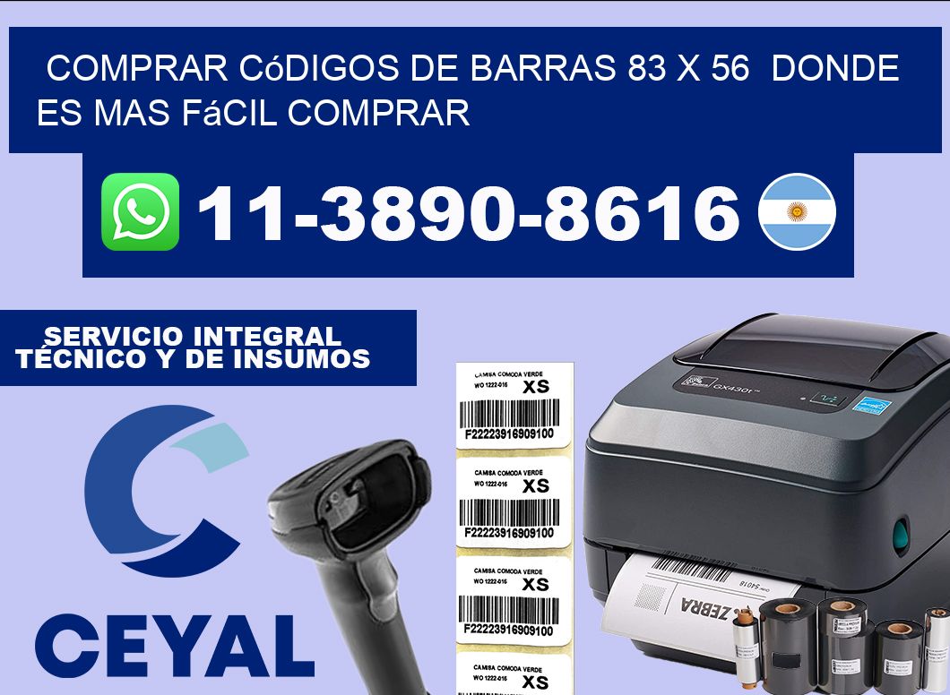 Comprar códigos de barras 83 x 56  Donde es mas fácil comprar