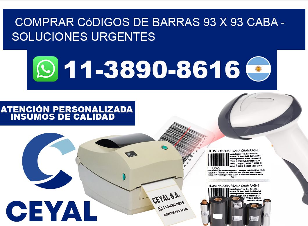 Comprar códigos de barras 93 x 93 CABA - soluciones urgentes