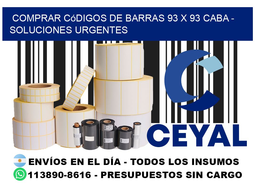 Comprar códigos de barras 93 x 93 CABA - soluciones urgentes