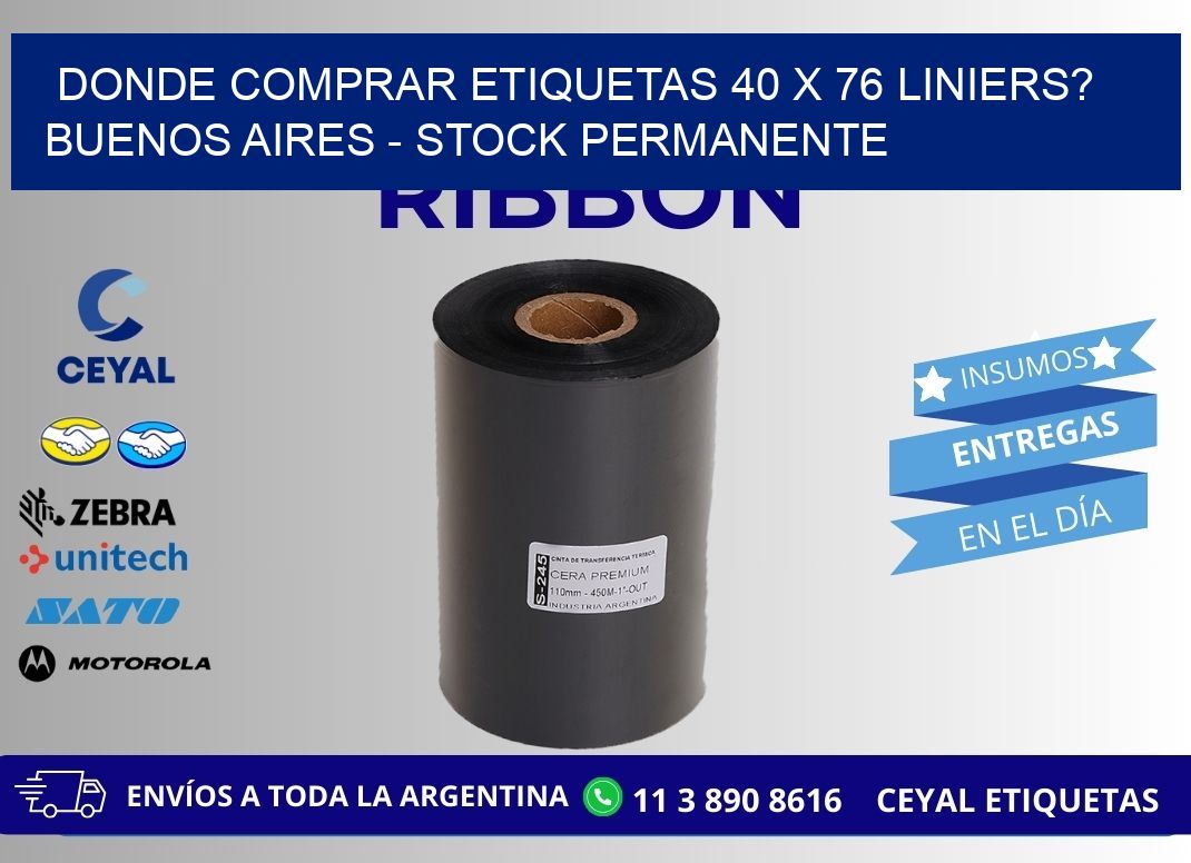 Donde Comprar etiquetas 40 x 76 LINIERS? Buenos Aires - Stock permanente