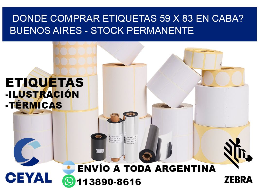 Donde Comprar etiquetas 59 x 83 en CABA? Buenos Aires - Stock permanente