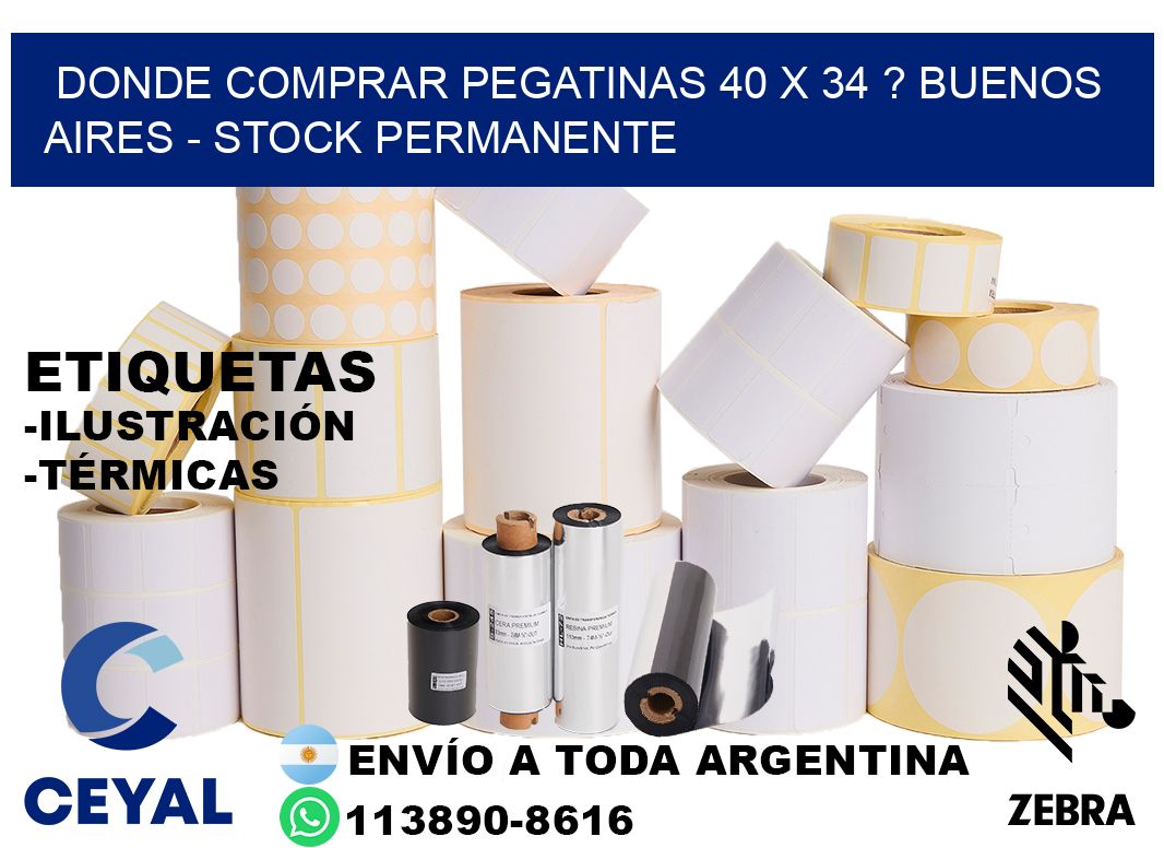 Donde Comprar pegatinas 40 x 34 ? Buenos Aires - Stock permanente