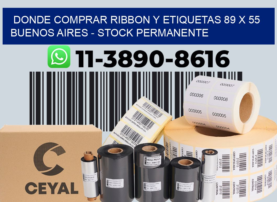 Donde Comprar ribbon y etiquetas 89 x 55 Buenos Aires - Stock permanente
