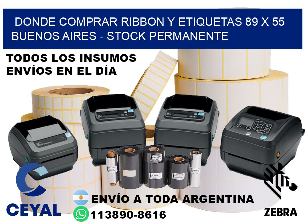 Donde Comprar ribbon y etiquetas 89 x 55 Buenos Aires - Stock permanente