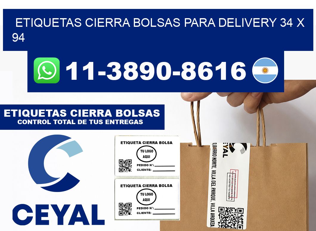 ETIQUETAS CIERRA BOLSAS PARA DELIVERY 34 x 94