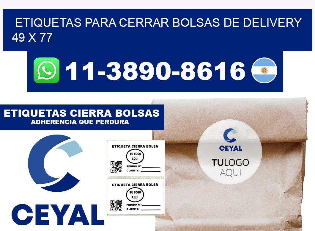 ETIQUETAS PARA CERRAR BOLSAS DE DELIVERY 49 x 77