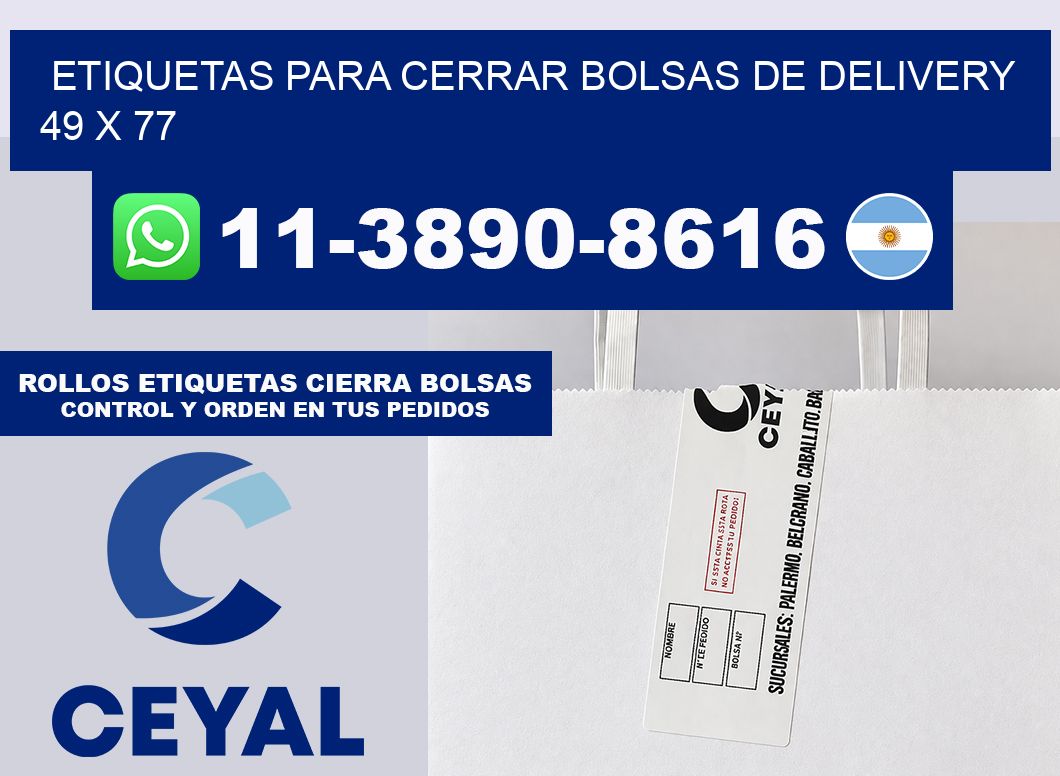ETIQUETAS PARA CERRAR BOLSAS DE DELIVERY 49 x 77