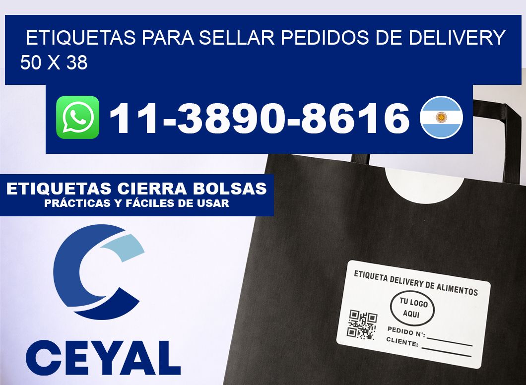 ETIQUETAS PARA SELLAR PEDIDOS DE DELIVERY 50 x 38