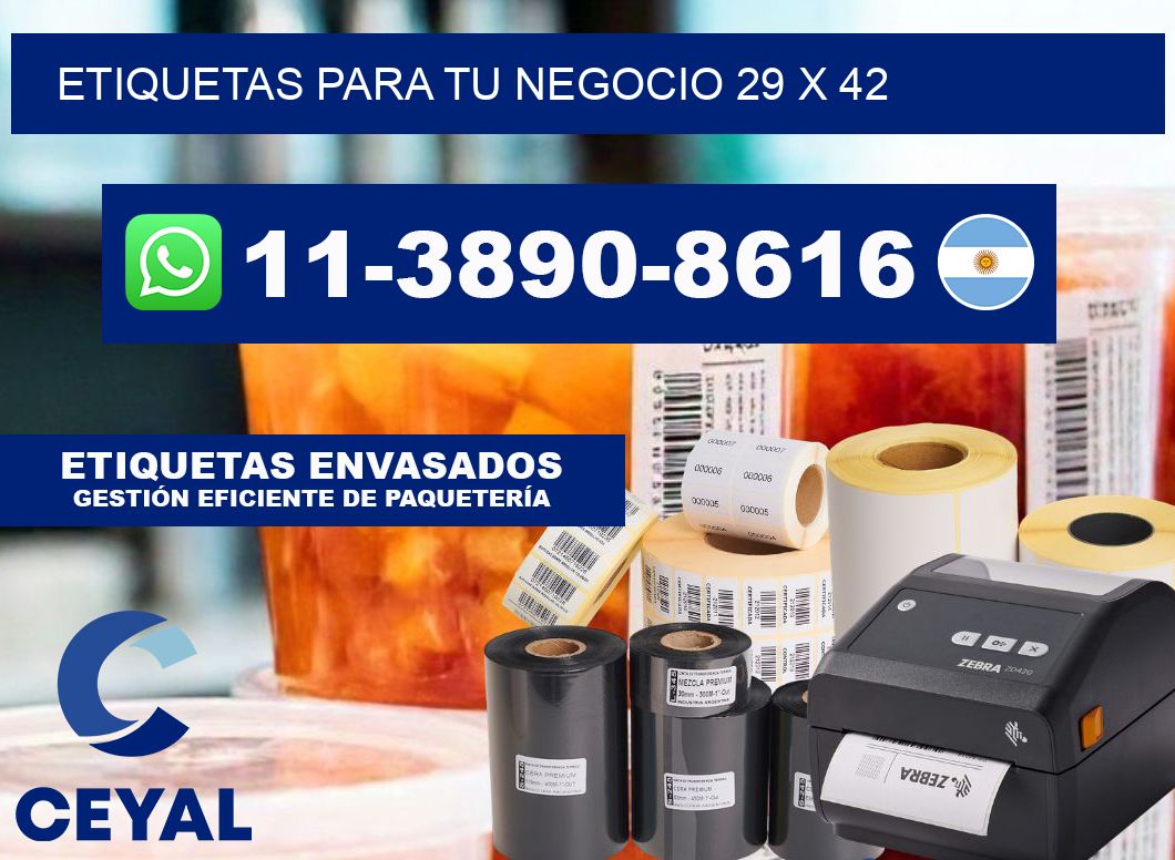 Etiquetas para tu negocio 29 x 42