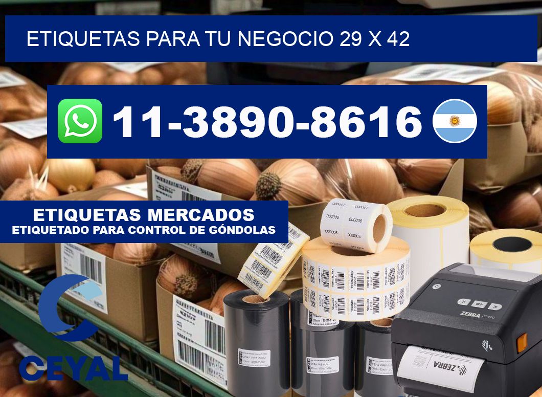 Etiquetas para tu negocio 29 x 42