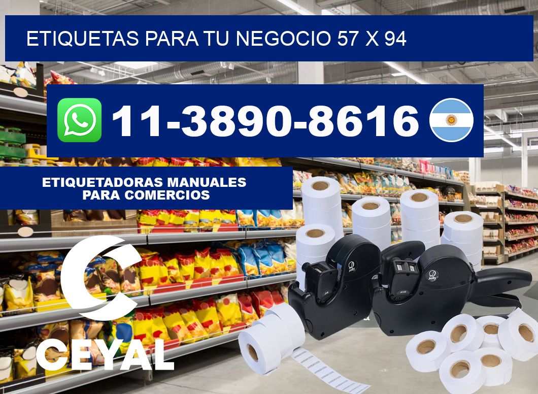 Etiquetas para tu negocio 57 x 94