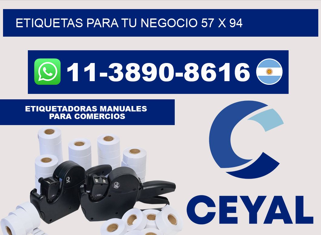 Etiquetas para tu negocio 57 x 94