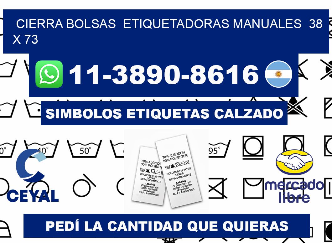 cierra bolsas  Etiquetadoras Manuales  38 x 73