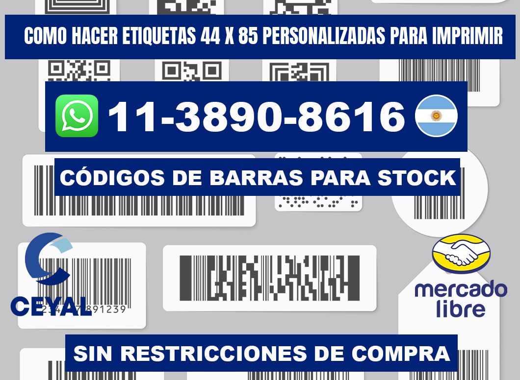 como hacer etiquetas 44 x 85 personalizadas para imprimir