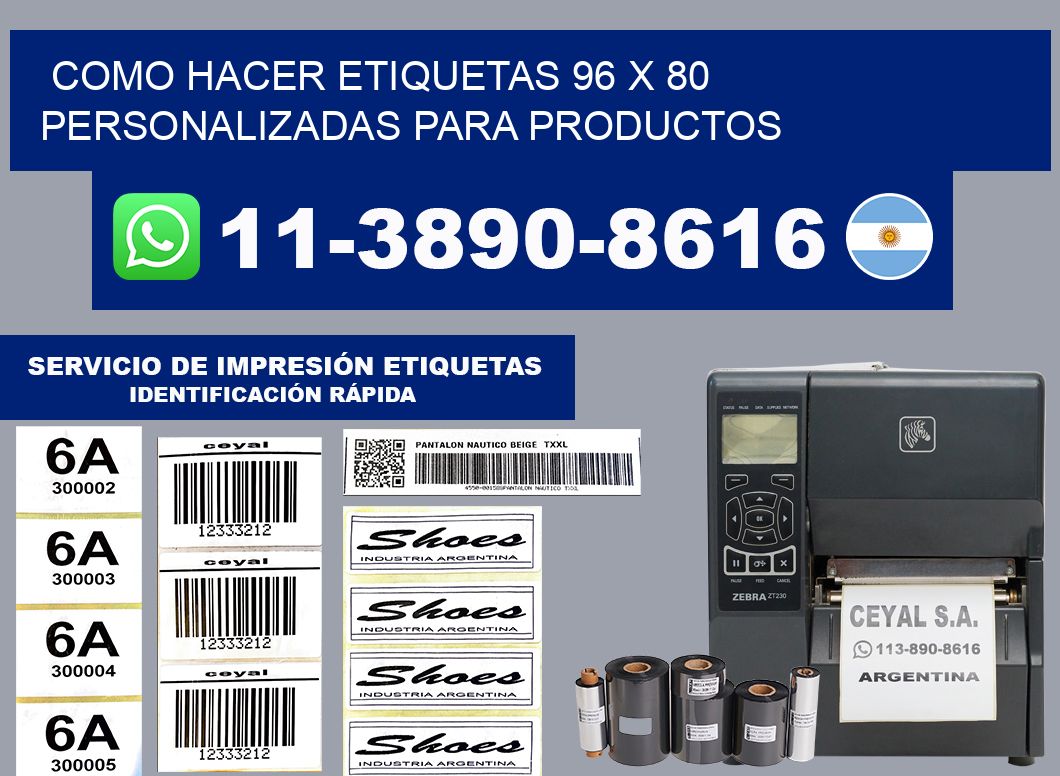 como hacer etiquetas 96 x 80 personalizadas para productos