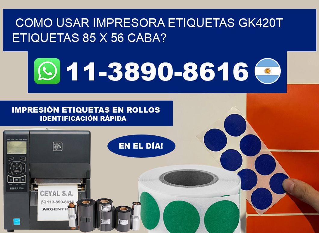 como usar impresora etiquetas gk420t etiquetas 85 x 56 CABA?