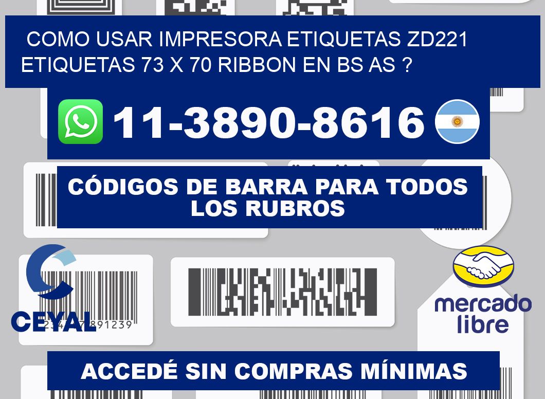 como usar impresora etiquetas zd221 etiquetas 73 x 70 ribbon en BS AS ?