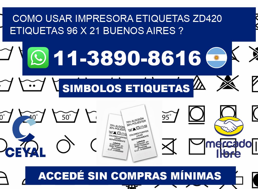 como usar impresora etiquetas zd420 etiquetas 96 x 21 Buenos Aires ?
