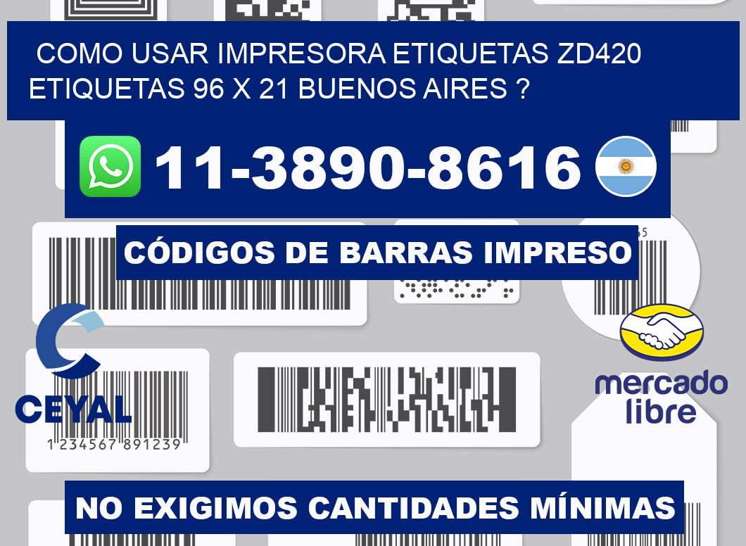 como usar impresora etiquetas zd420 etiquetas 96 x 21 Buenos Aires ?