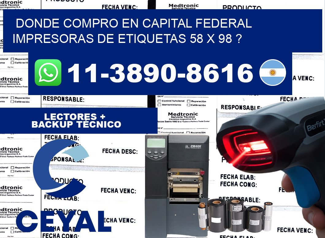 donde compro en capital federal impresoras de etiquetas 58 x 98 ?