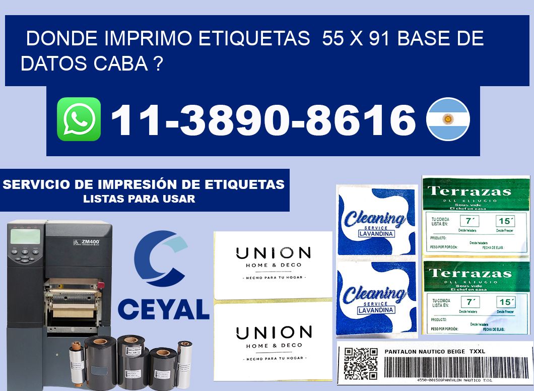 donde imprimo etiquetas  55 x 91 base de datos CABA ?