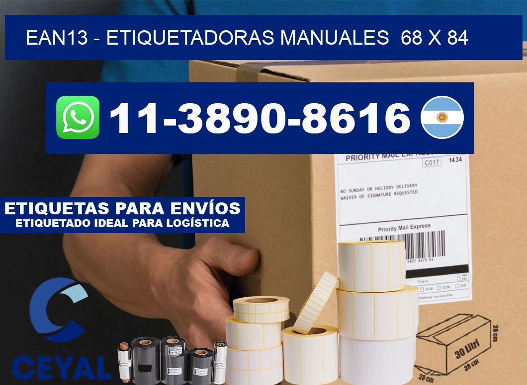 ean13 - Etiquetadoras Manuales  68 x 84