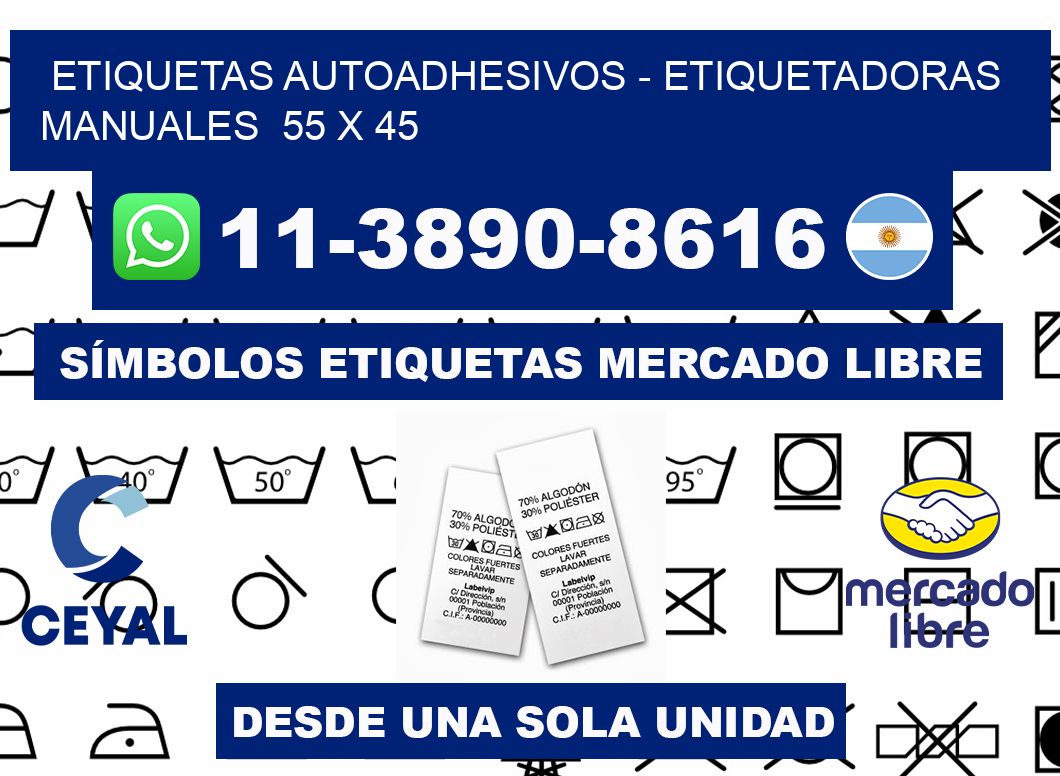 etiquetas autoadhesivos - Etiquetadoras Manuales  55 x 45