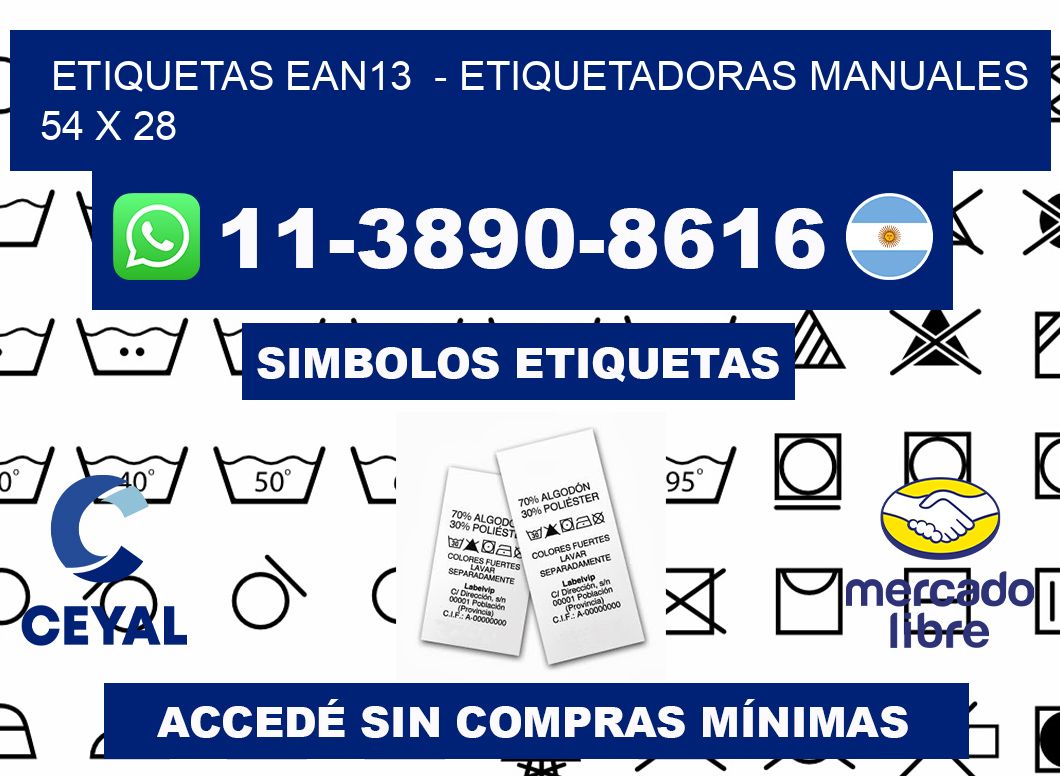 etiquetas ean13  - Etiquetadoras Manuales  54 x 28