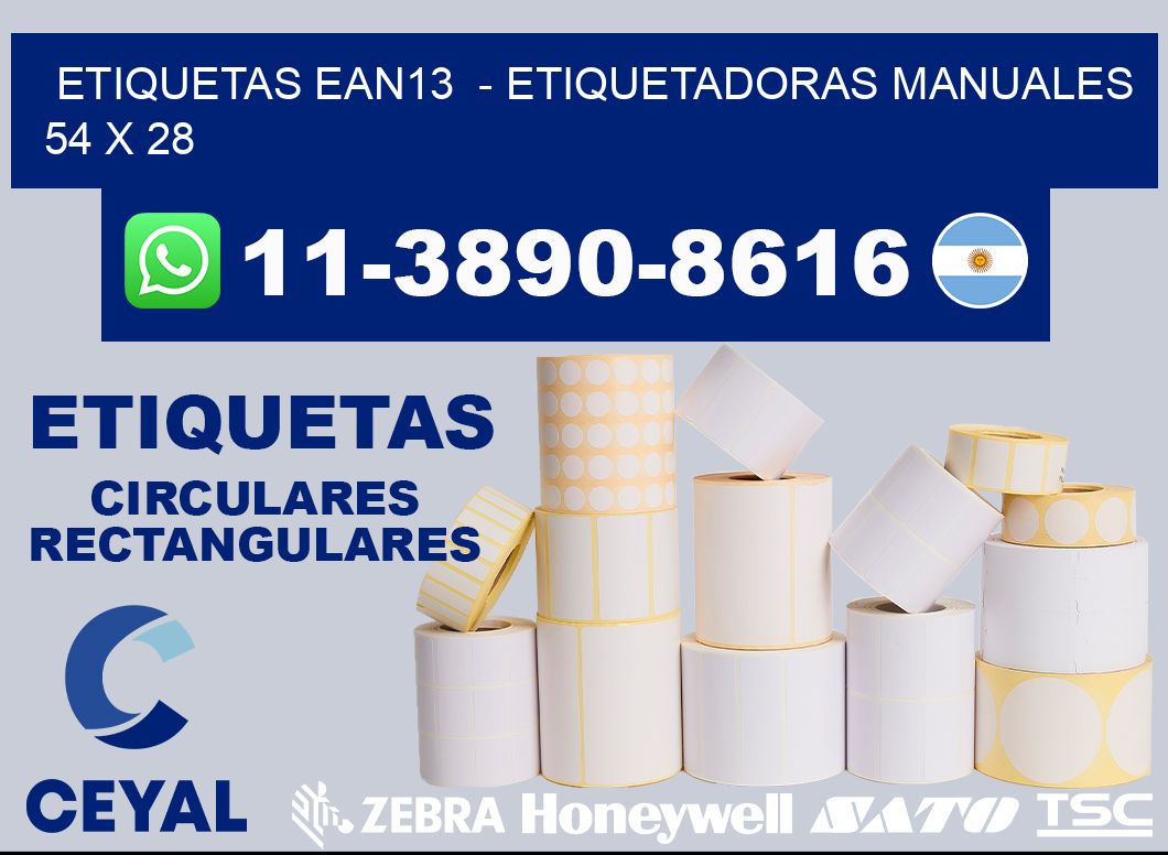etiquetas ean13  - Etiquetadoras Manuales  54 x 28