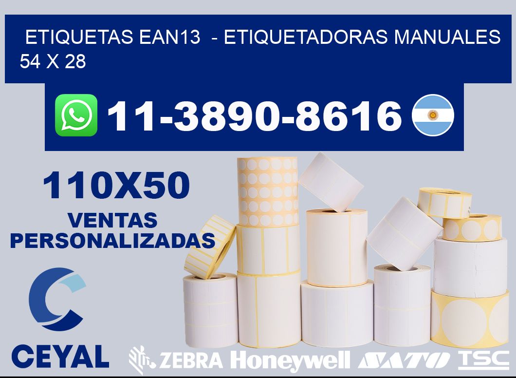 etiquetas ean13  – Etiquetadoras Manuales  54 x 28