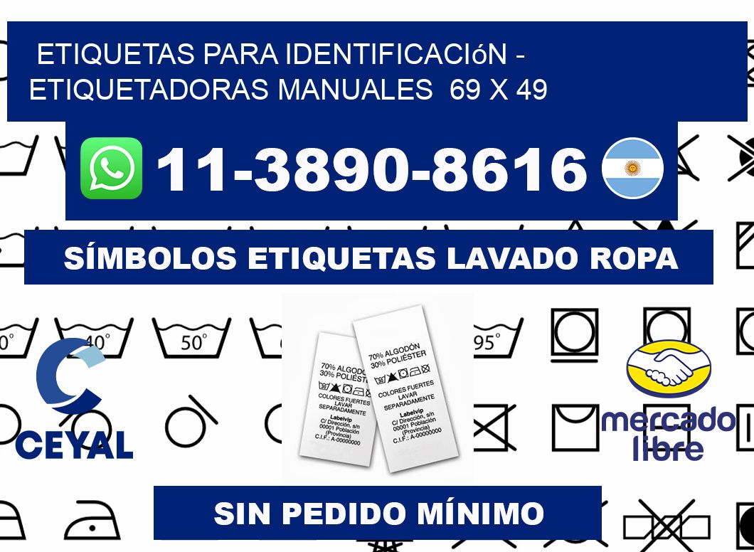 etiquetas para identificación - Etiquetadoras Manuales  69 x 49