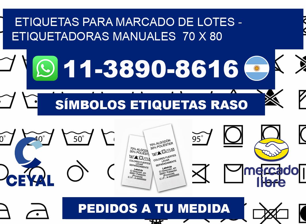 etiquetas para marcado de lotes - Etiquetadoras Manuales  70 x 80