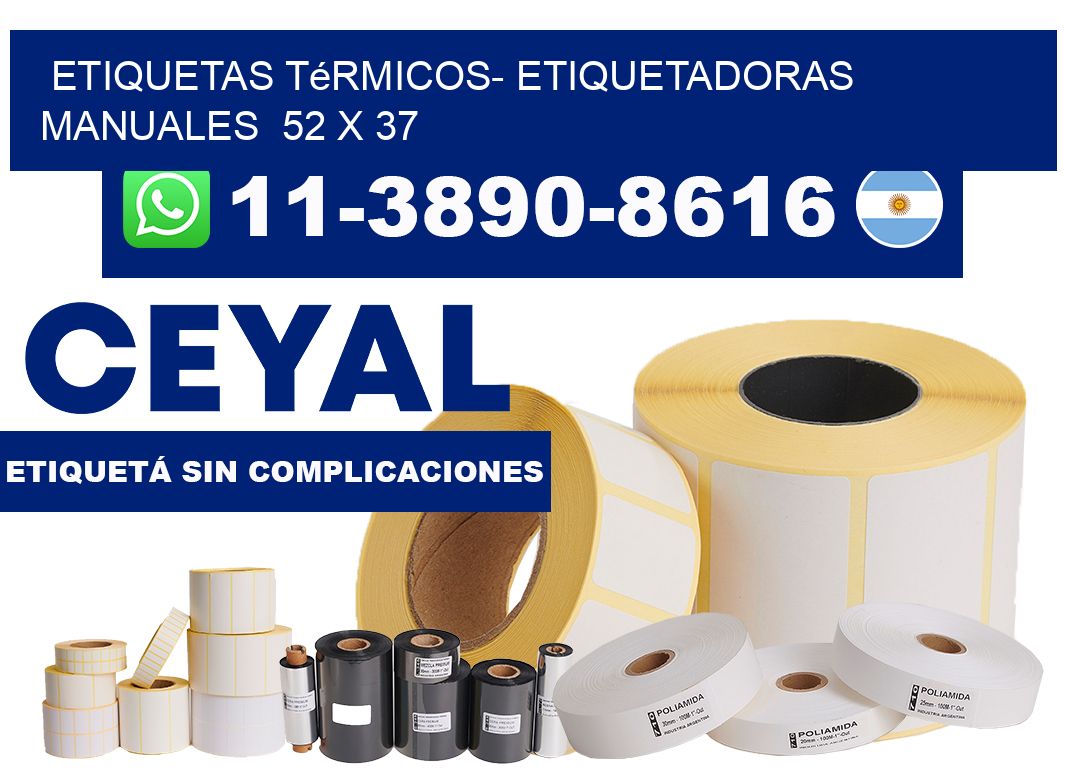 etiquetas térmicos- Etiquetadoras Manuales  52 x 37