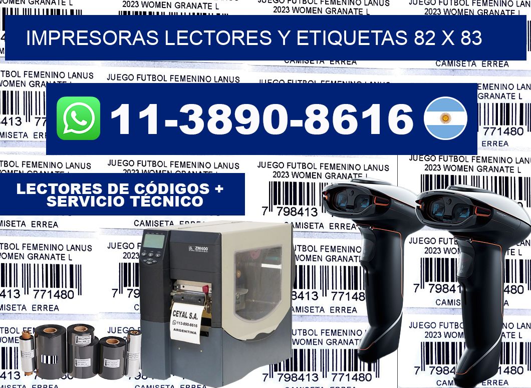 impresoras lectores y etiquetas 82 x 83