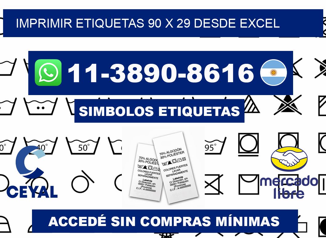 imprimir etiquetas 90 x 29 desde excel