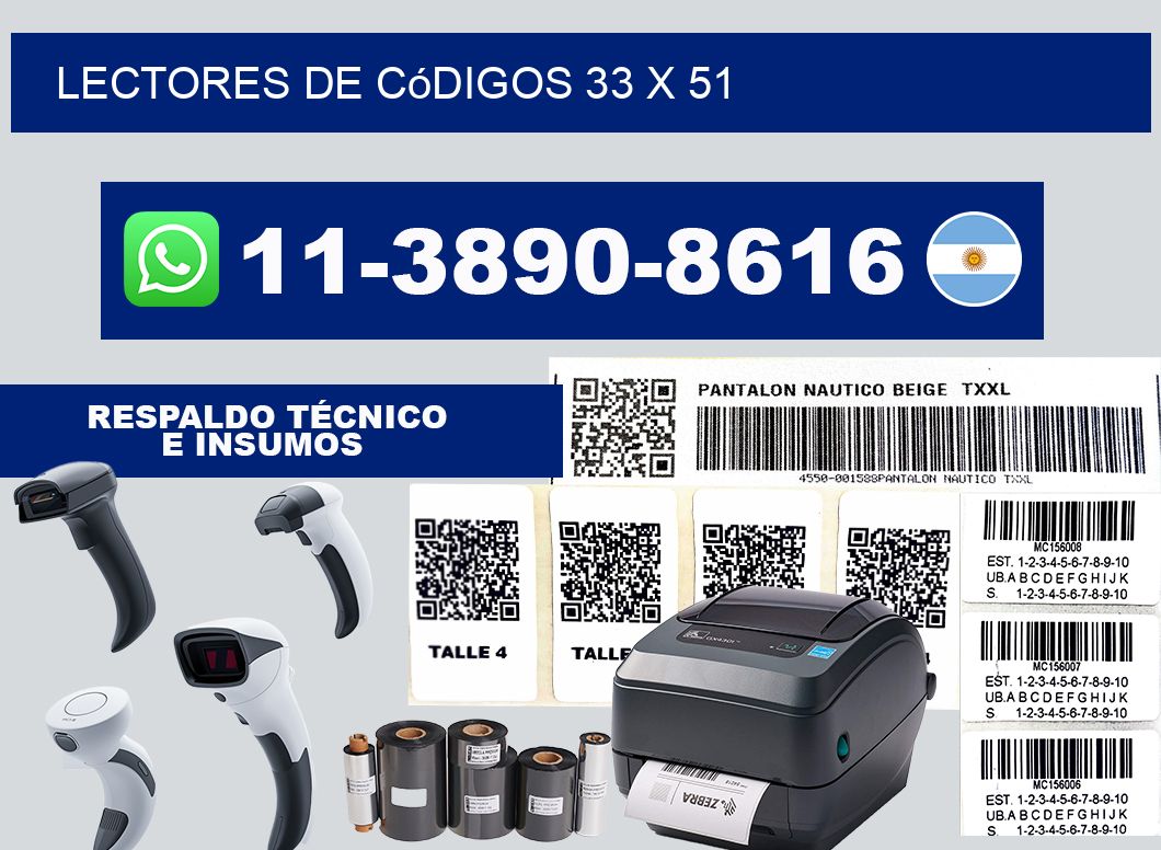 lectores de códigos 33 x 51