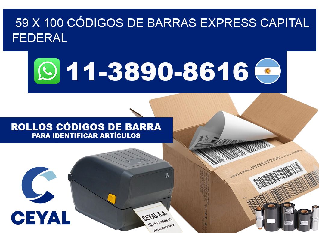 59 x 100 CÓDIGOS DE BARRAS EXPRESS CAPITAL FEDERAL