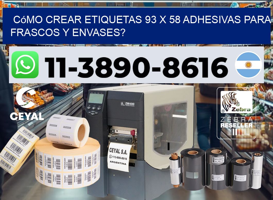 Cómo crear etiquetas 93 x 58 adhesivas para frascos y envases?