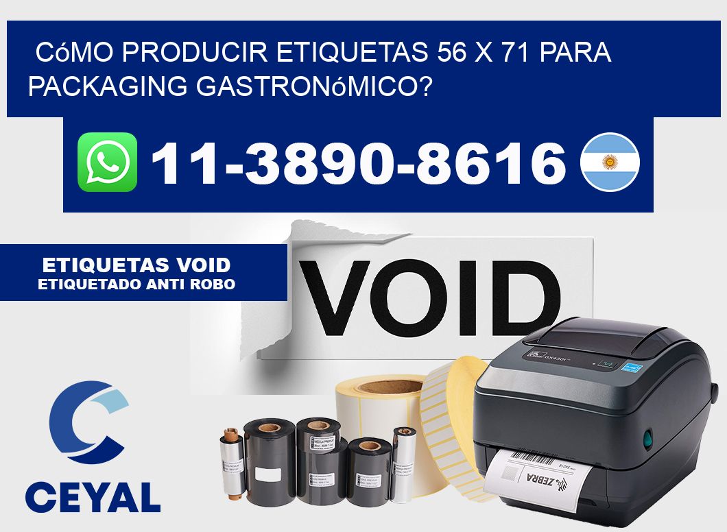 Cómo producir etiquetas 56 x 71 para packaging gastronómico?