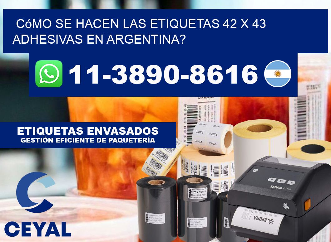 Cómo se hacen las etiquetas 42 x 43 adhesivas en Argentina?