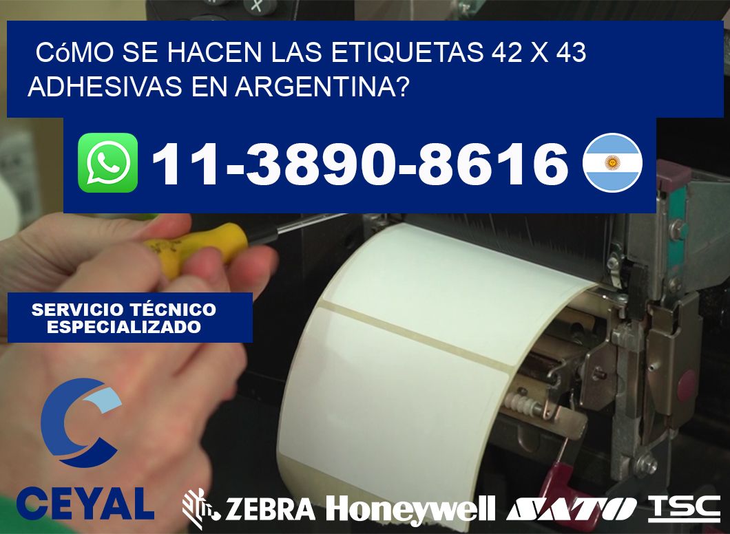 Cómo se hacen las etiquetas 42 x 43 adhesivas en Argentina?