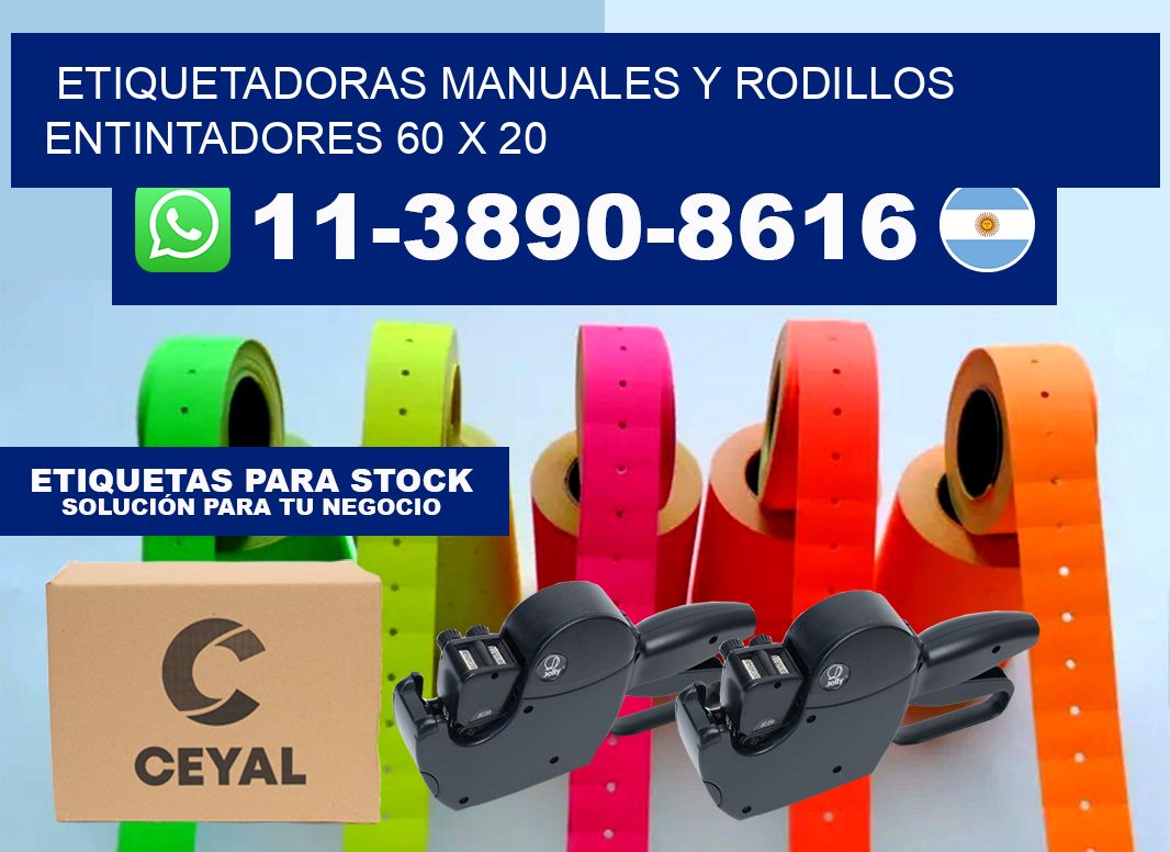 Etiquetadoras manuales y rodillos entintadores 60 x 20