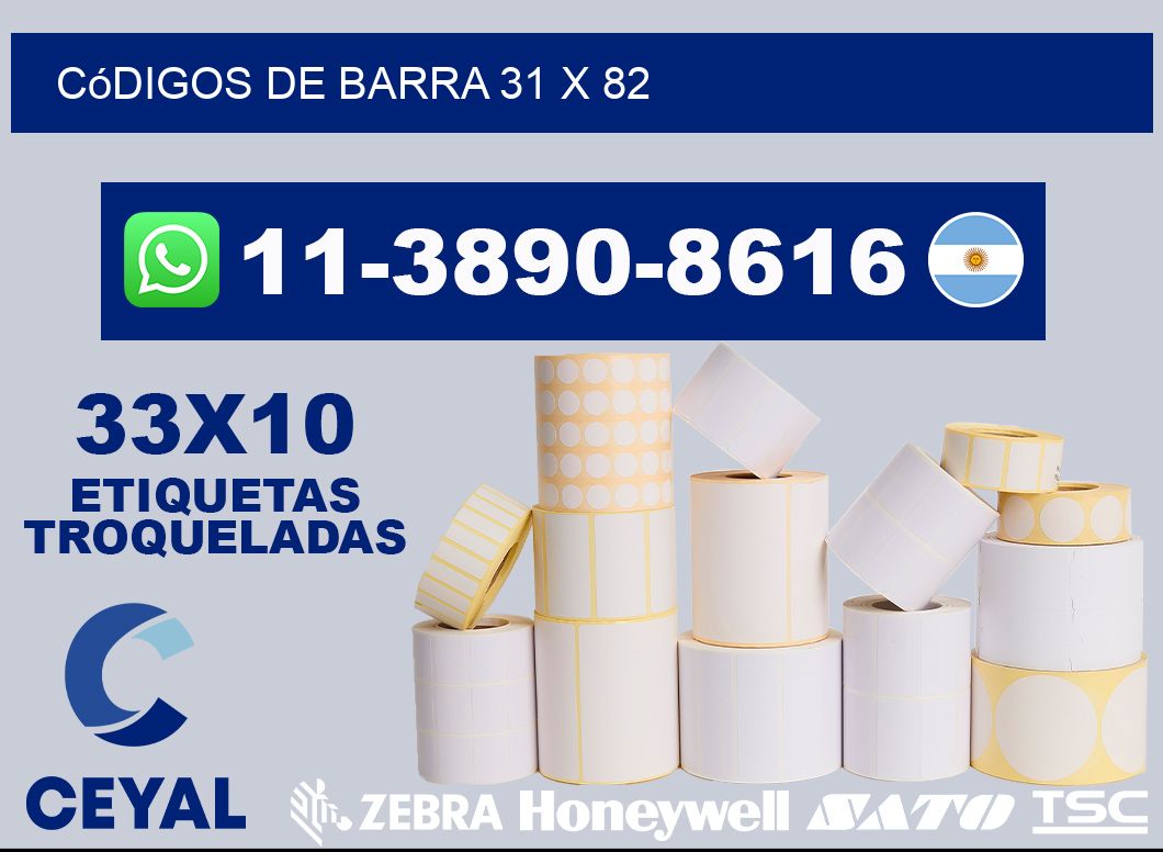 códigos de barra 31 x 82