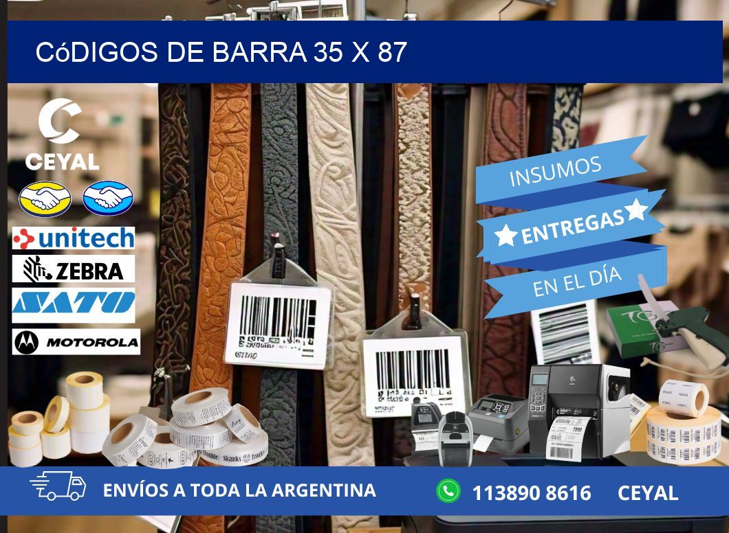 códigos de barra 35 x 87