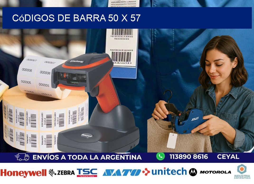 códigos de barra 50 x 57