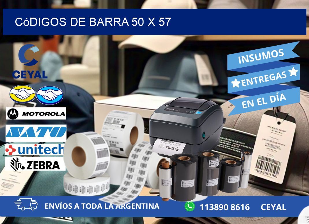 códigos de barra 50 x 57